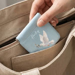 Personalised Cross Lamb Dove PU Leather Rosary Pouch Storage Bag with Name Communion Baptism Religious Gift for Christians