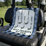 Personalized Golf Clubs Sports Towel with Name and Hanging Clip Outdoor Activities Use Game Day Birthday Father's Day Gift for Golf Lover Golfer Dad