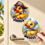 Personalised Cartoon Cruise Rubber Duck Door Magnet with Name  Stateroom Decor Birthday Summer Travel Gift for Family Friends Cruise Lovers Travellers