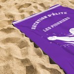 Serviette de plage personnalisée avec nom et texte - Cadeau pour les amateurs de natation