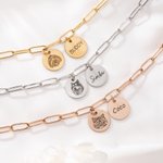 Personalized Pet Portrait Necklace with Engraved Name Dainty Jewelry Birthdayt Memorial Sympathy Gift for Dog Cat Owner Lover