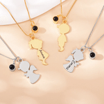 Personalised Photo Projection Angel Silhouette Necklace with Name Dainty Jewellery Daily Wear Birthday Anniversary Gift for Woman Child Friend