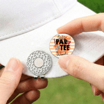 Personalized Let's Par Tee Golf Ball Marker Magnetic Hat Clip with Name Daily Use Game Day Birthday Gift for Friend Golf Player