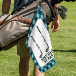 Personalized Golf Clubs Sports Towel with Name and Hanging Clip Outdoor Activities Use Game Day Birthday Father's Day Gift for Golf Lover Golfer Dad