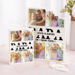 Puzzle en briques personnalisé avec nom photos et texte - Cadeau d'anniversaire et fête des Pères pour papa grand-père et famille