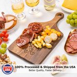Personalized Engraved Family Tree Heart Wood Charcuterie Cutting Board with Handle and Name Home Decor Ship from USA Birthday Gift for Mom Grandma