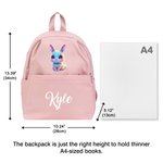 Sac à dos multi-compartiments pour enfants avec nom Cadeau de rentrée scolaire pour garçons filles
