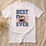 Personalized American Flag Eagle Dad 100% Cotton Men's T-shirt Sweatshirt with Name Father's Day American Independence Day Gift for Dad Grandpa