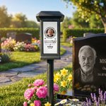 Personalised Always Loved Butterfly Photo Solar Garden Light with Name and Year Garden Cemetery Decor Memorial Sympathy Gift for Family Friend