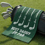 Toalla de golf personalizada Best Dad Golf Club Waffle Quick Dry con 1-10 nombres y mosquetón Uso diario Día del padre Cumpleaños para papá Jugadores de golf