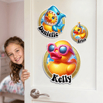 Personalised Cartoon Cruise Rubber Duck Door Magnet with Name  Stateroom Decor Birthday Summer Travel Gift for Family Friends Cruise Lovers Travellers