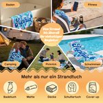 Personalisiertes Strandtuch mit Allover-Aquarell-Muster | verschiedene künstlerische Schriftarten | Sommerausflug Geburtstag Geschenk für Freunde