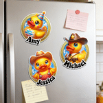 Personalised Cartoon Cruise Rubber Duck Door Magnet with Name  Stateroom Decor Birthday Summer Travel Gift for Family Friends Cruise Lovers Travellers
