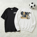 Henkilökohtainen Leopard Print Soccer Game Day Mukava T-paita Sweatshirt nimi ja numero World Cup Sport lahja jalkapallon ystävälle