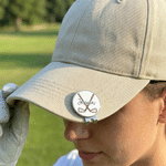 Henkilökohtainen monivärinen ristissä Golf Club magneettinen hattu Clip Golf Ball Marker nimi syntymäpäivä vuosipäivä lahja golf ystäville
