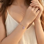 Personalised Exquisite Birthstone Sea Turtle Bracelet with Name Birthday Anniversary Gift for Women Ocean Lovers