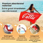 Gepersonaliseerd sneldrogend extra groot microvezel strandlaken met naam vakantie en reis essential verjaardagscadeau voor familie en vrienden