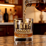 Personalised Hand Tools 10 oz Whiskey Glass with Name Fathers' Day Birthday Gift for Dads Whiskey Lovers