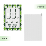 Personalized Golf Clubs Sports Towel with Name and Hanging Clip Outdoor Activities Use Game Day Birthday Father's Day Gift for Golf Lover Golfer Dad