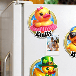 Personalised Cartoon Cruise Rubber Duck Door Magnet with Name  Stateroom Decor Birthday Summer Travel Gift for Family Friends Cruise Lovers Travellers