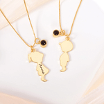 Personalised Photo Projection Angel Silhouette Necklace with Name Dainty Jewellery Daily Wear Birthday Anniversary Gift for Woman Child Friend