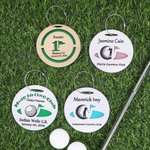 Personalized Hole In One Golf Pattern Acrylic Golf Bag Tag with Text and Date Daily Use Birthday Gift for Golf Players Lovers