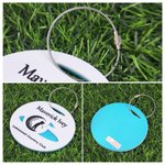Personalized Hole In One Golf Pattern Acrylic Golf Bag Tag with Text and Date Daily Use Birthday Gift for Golf Players Lovers