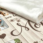 Couverture personnalisée avec nom photos et textes - Décoration de maison - Cadeau de fête des Mère et fête des Pères pour la famille