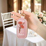 Personalizado Elegante Flor de Nacimiento Joyero de Terciopelo con Nombre Accesorio de Viaje Cumpleaños Regalo de Bodas para Mujeres Damas de Honor