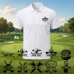 Henkilökohtainen Monivärinen Golf Teema Hengittävä Polo paita nimi Golf Club Syntymäpäivä Isänpäivä lahja Golf Pelaajat Isät