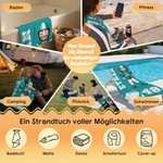 Personalisiertes Strandtuch mit Cartoon-American-Footballspieler | mit Namen und Nummer | Sommer- und Reiseaccessoire | Geschenk für Footballfans