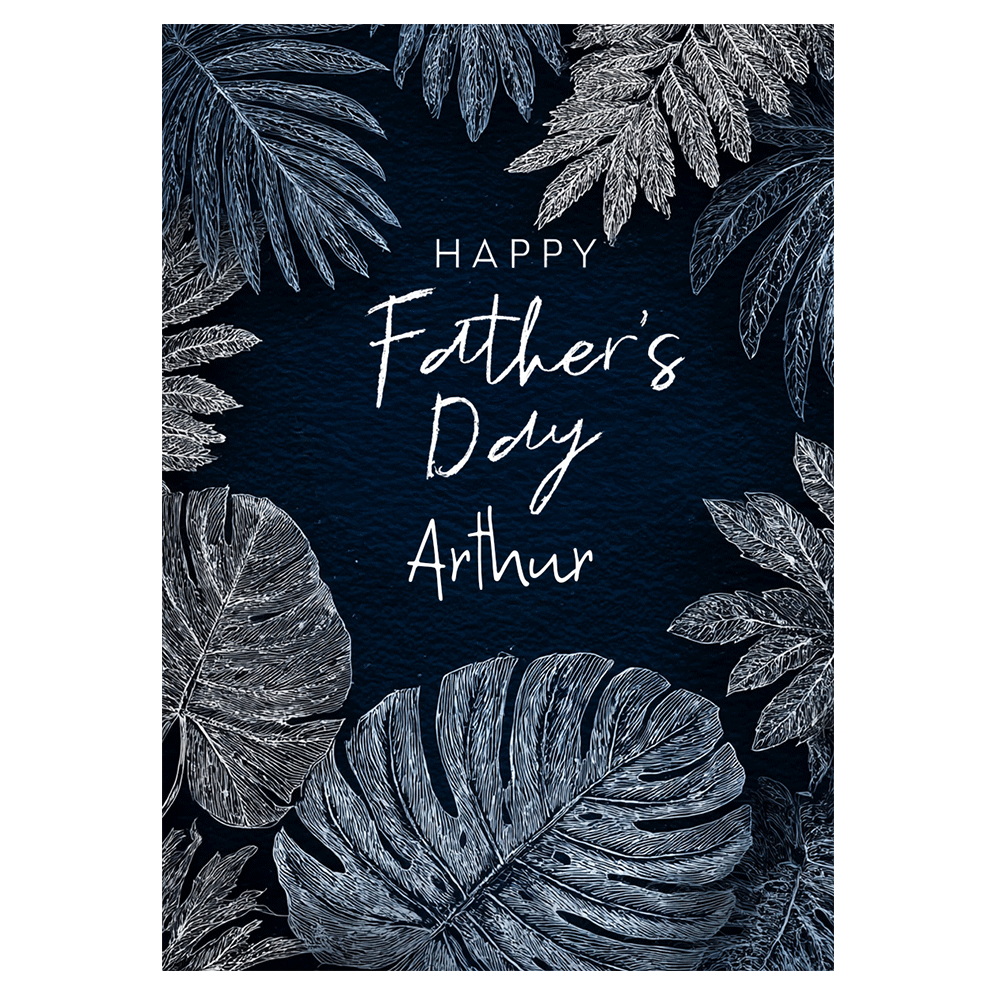 Tropical Leaves Father’s Day Ecard