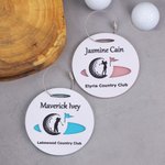 Personalized Hole In One Golf Pattern Acrylic Golf Bag Tag with Text and Date Daily Use Birthday Gift for Golf Players Lovers