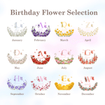 Personalized Birth Flower Clear Acrylic LED Night Light with Name Daily Use Birthday Gift for Mom Grandma