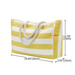 Personalized Multicolor Striped Beach Bag with Name Birthday Summer Beach Vacation Gift for Her