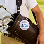 Personalized Hole In One Golf Pattern Acrylic Golf Bag Tag with Text and Date Daily Use Birthday Gift for Golf Players Lovers