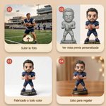 Figura personalizada de atleta de dibujos animados con foto y nombre adorno de escritorio regalo de cumpleaños y equipo para amantes del deporte