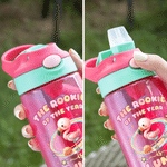 Personalized The Rookie Of The Year Animal Basketball 16 oz Water Bottle with Straw and Name Daily Use  Birthday Back to School Gift for Kid Boy Girl