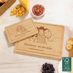 Personalisiertes Schneidebrett mit Foto- und Text-Gravur | FSC®-zertifizierte Nachhaltigkeit | Küchendeko | Einweihung Geschenk für Familie Freunde