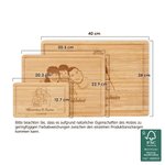 Personalisiertes Schneidebrett mit Foto- und Text-Gravur | FSC®-zertifizierte Nachhaltigkeit | Küchendeko | Einweihung Geschenk für Familie Freunde