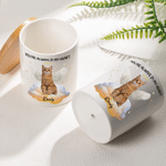 Personalised You're Always In My Heart Angel Pet Photo Ceramic Plant Pot with Name and Bamboo Tray Birthday Memorial Gift for Pet Lovers