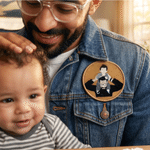 Personalised Embroidered Dog Cat Pet Family Photo Iron-On Patch Label Daily Use Father's Mother's Day Birthday Gift for Pet Owner Father Family