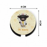 Personalized Cute Highland Cow Stethoscope ID Tag with Text Nurse Week Appreciation Gift for Medical Staff