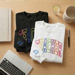 Personalized Multicolor Embroidered Sweatshirt with Text Back to School Teacher Appreciation Gift for Teachers