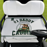 Personalized Golf Elements Kid Face Photo Golf Cart Seat Cover with Title Daily Use Father's Day Club Birthday Gift for Golf Players Lovers