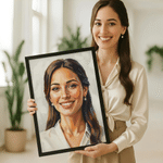 Personalized Modern Oil Painting Style Photo Framed Canvas Prints with Name Home Decor Ship from USA Housewarming Anniversary Gift for Family Friends