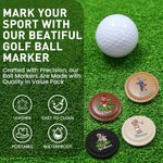 Personalised Cartoon Golfer Character Face Photo PU Leather Magnetic Golf Ball Marker with Name Set of 2 Golf Club Birthday Gift for Golf Lovers