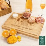 Personalisiertes Schneidebrett mit Foto- und Text-Gravur | FSC®-zertifizierte Nachhaltigkeit | Küchendeko | Einweihung Geschenk für Familie Freunde