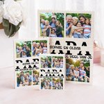 Gepersonaliseerde bouwsteenpuzzel met 4 foto's naam en tekst Vaderdag verjaardagscadeau voor papa of opa