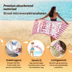 Gepersonaliseerd sneldrogend extra groot strandlaken met streepprint en naam ideaal voor zomer strandfeest cadeau voor vrouwen familie en vrienden